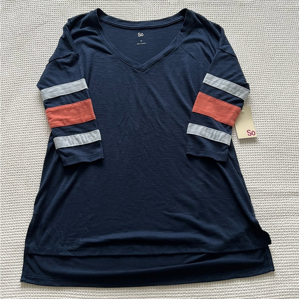 So cropped sleeve Tee